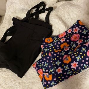 Pop fit 2X poppy and Kquzo 3X Strappy Workout Leggings